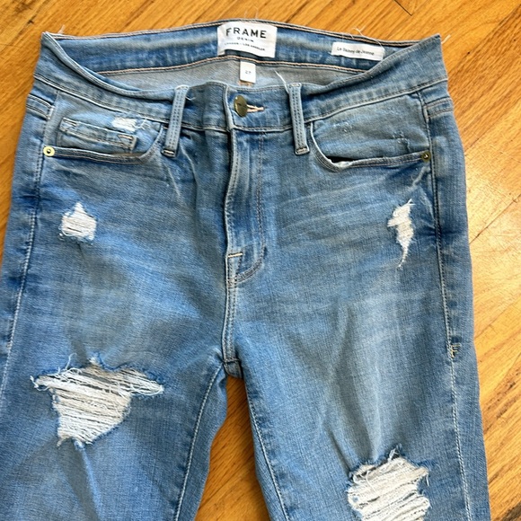 Frame Denim Jeans Le Skinny de Jeanne with front split - Picture 3 of 8